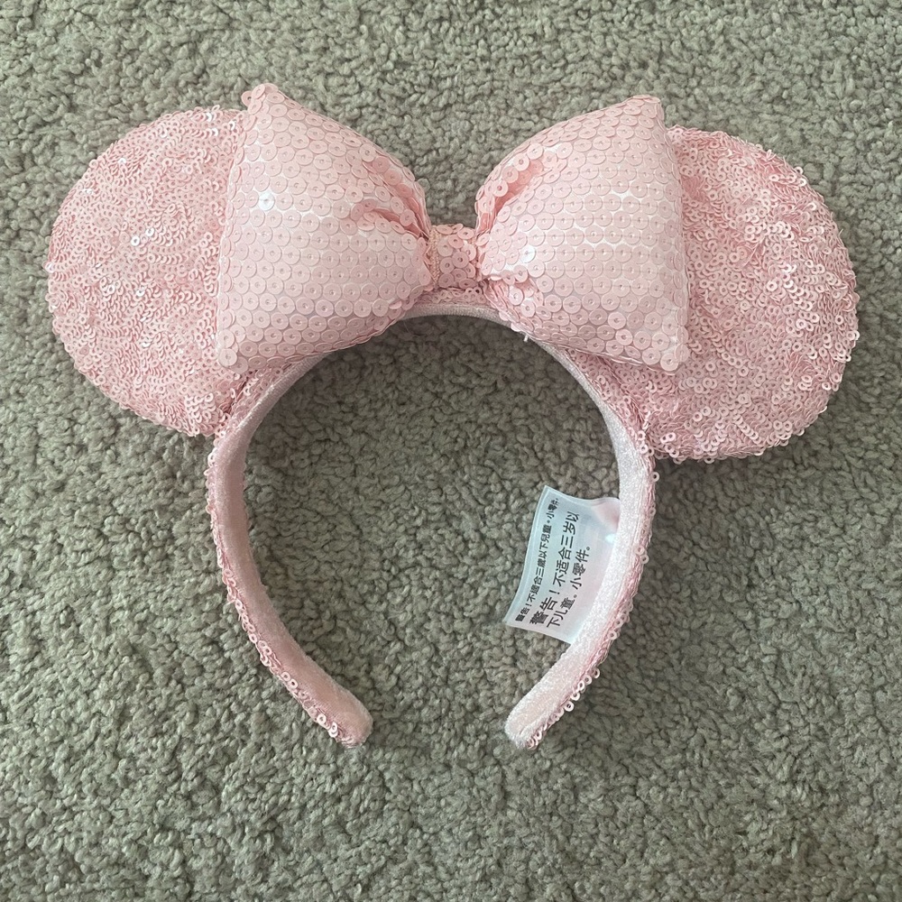 Baby Pink Sequin Minnie Ears